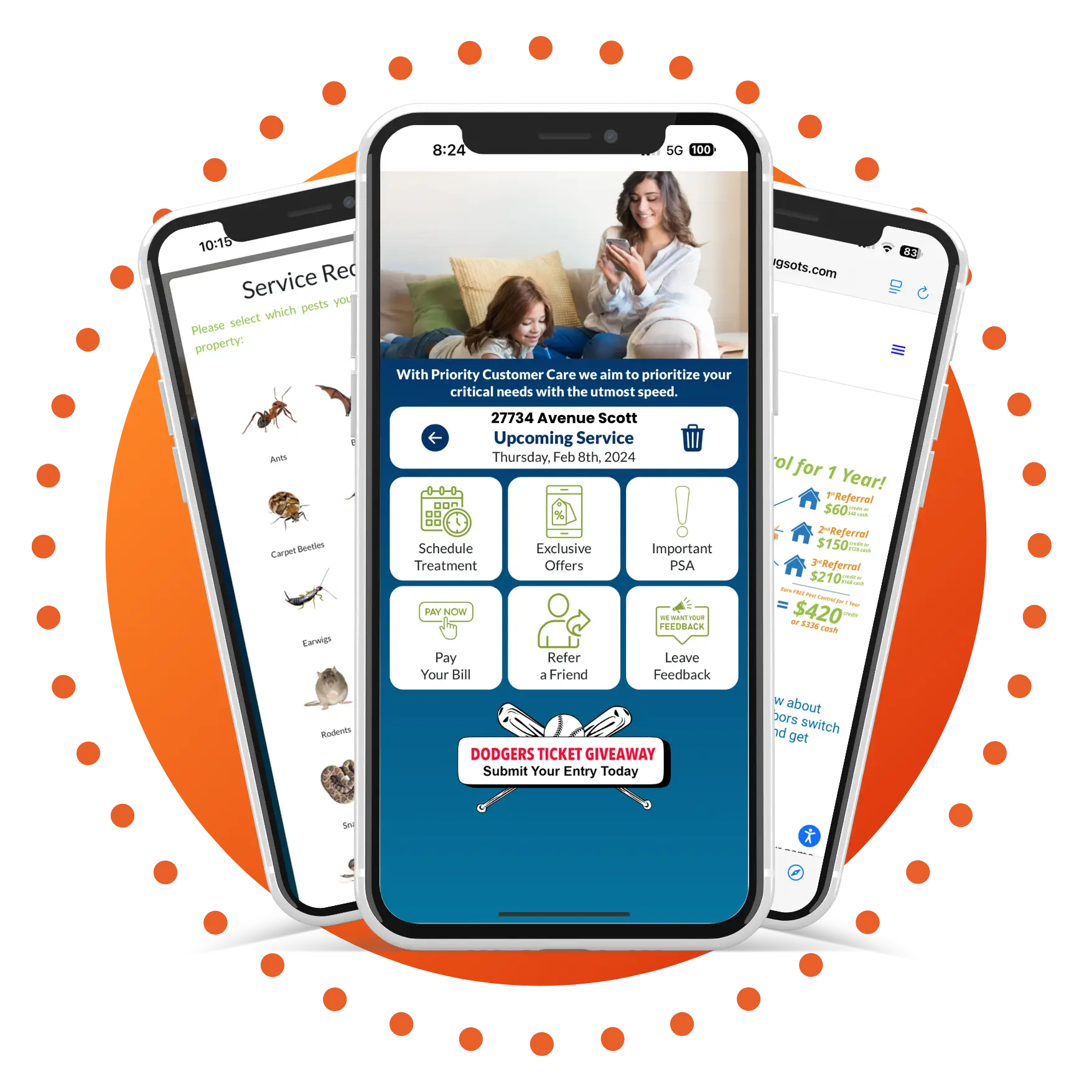 Collage Showcasing the No Bugs Scheduling App